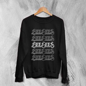 Bee Gees Logo Sweatshirt 70s Gibb Sweater 1970s Disco Bee Gees 17